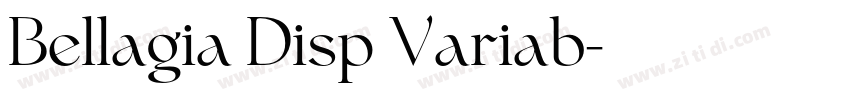 Bellagia Disp Variab字体转换